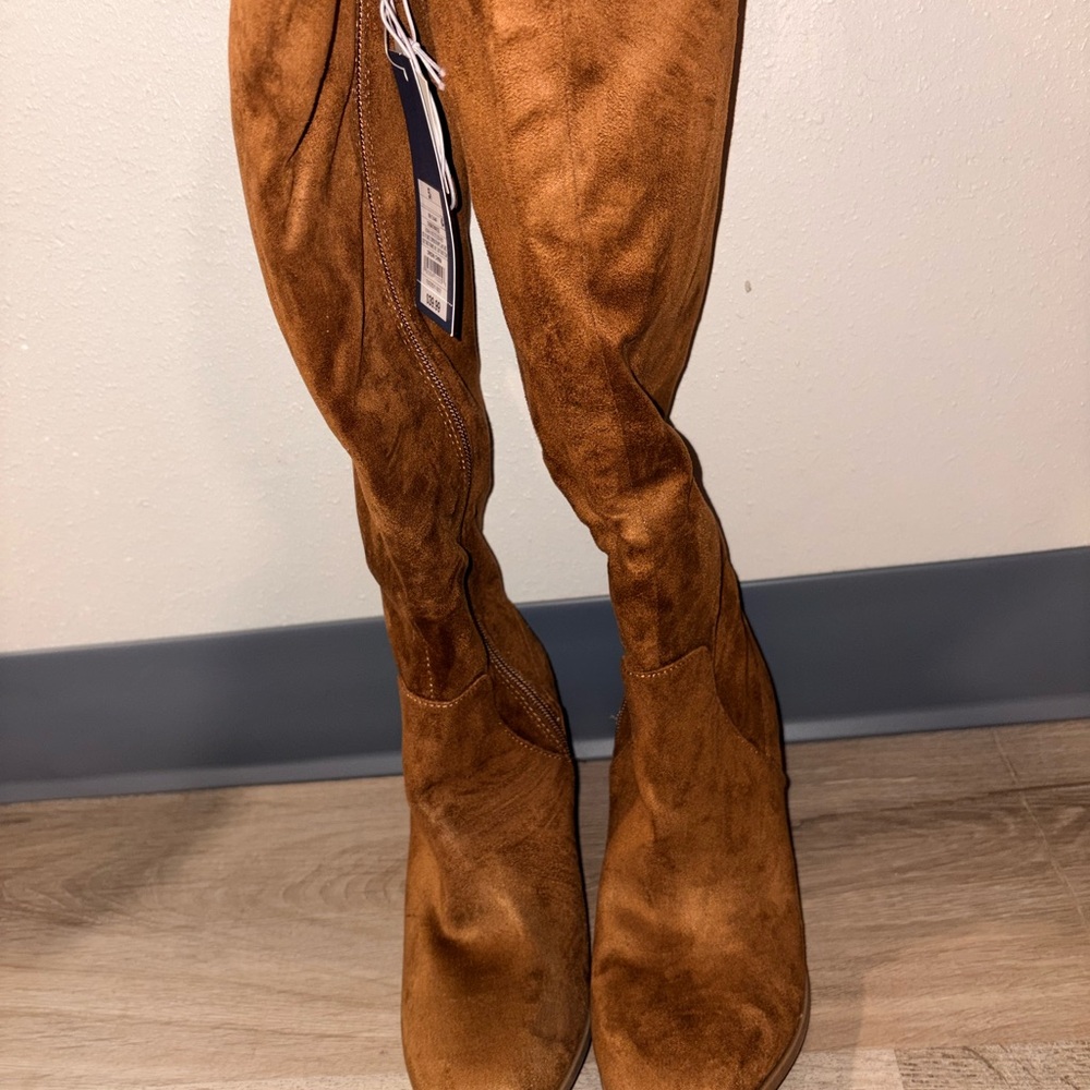 Universal Thread Tan Over the Knee Boots